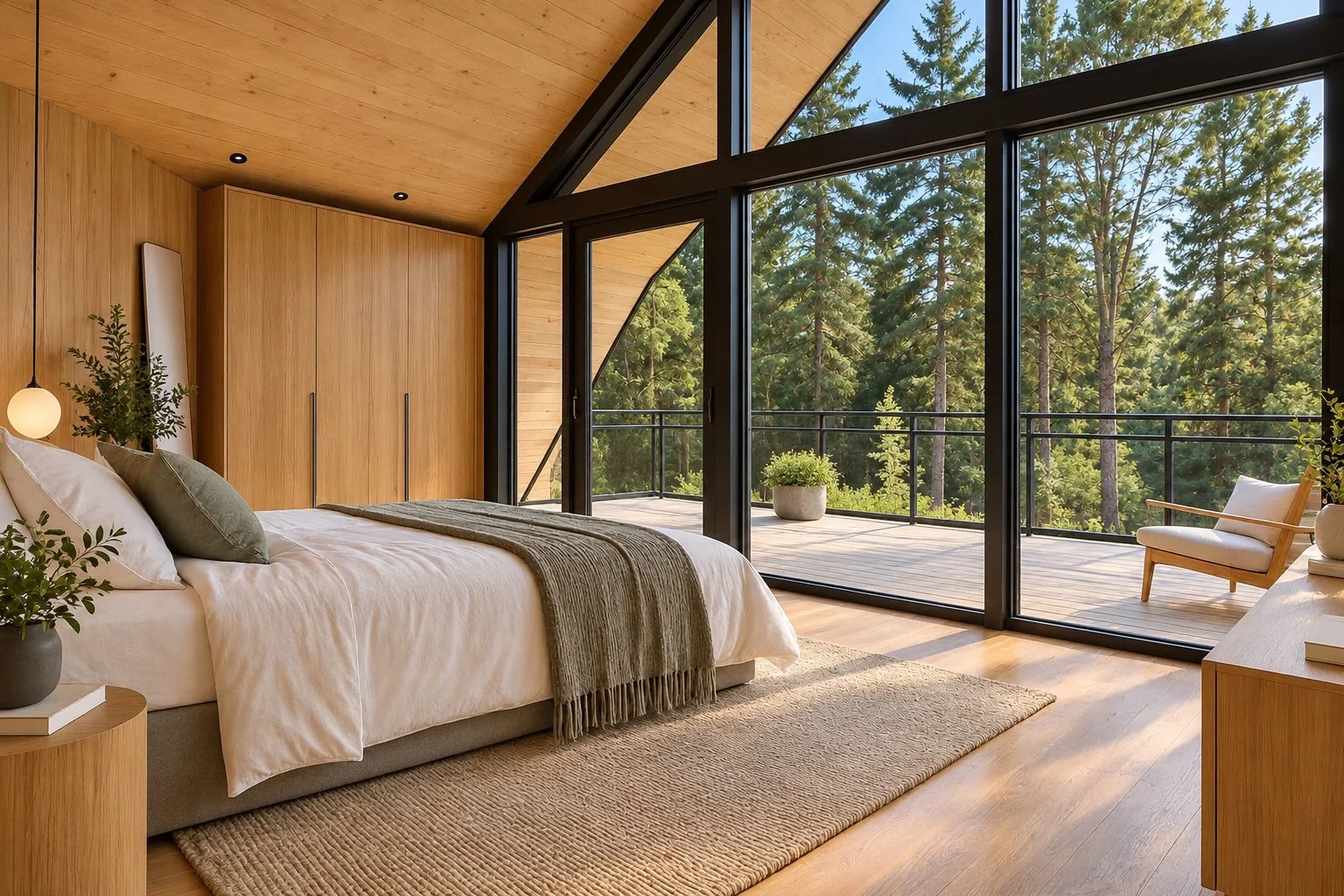 AIIA Form, 78 m² modular home: bedroom, 3D render