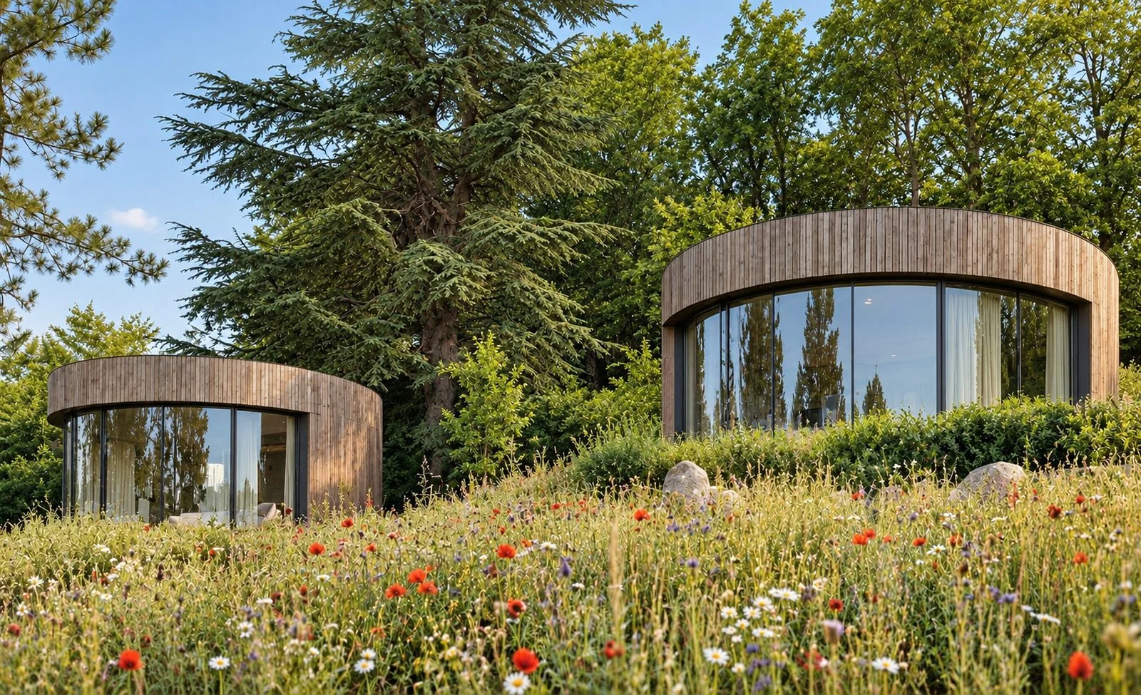 AIIA Pod, tiny house de 28 m² : dans le jardin, rendu 3D